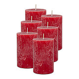decolite-stumpenkerzen-110-70-rot-6-14421107026 6 Stumpenkerzen von Decolite in der Größe 11x7cm in der Farbe rot.