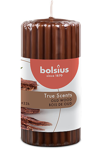 Artikelvorschau True Scents Duft-Stumpen geriffelt - Oud Wood (1 Stück)