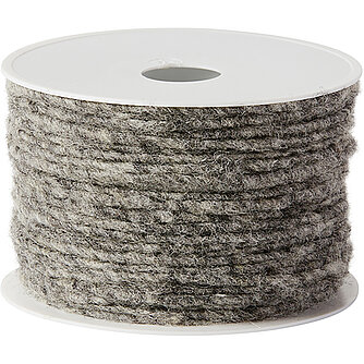 Artikelvorschau Wolldocht - 4mm - anthra melange (80 Meter)