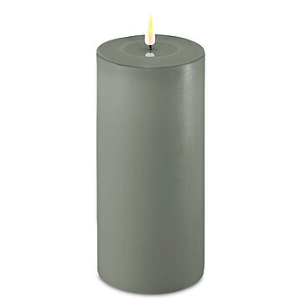 Artikelvorschau LED Stumpenkerze - salbeigrün 200/100mm (1 Stück)