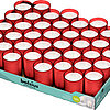 40 transparente Cups von Bolsius in der Größe 4,9x4,2cm in der Farbe rot.