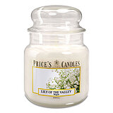 prices-candles-apothekerglas-142-95-lily-of-the-valley-411g-pmj010352 Eine Apothekerglas-Kerze von Prices Candles in der Größe 14,2x9,5cm mit dem Duft Maiglöckchen und einem Gewicht von 411g.