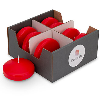 Artikelvorschau Maxi-Schwimmkerzen - 80 mm (8 Stück) - Rubin
