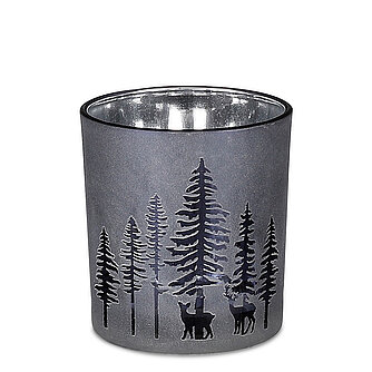 Artikelvorschau Teelichthalter Baum 80/70 mm - schwarz (1 Stück)
