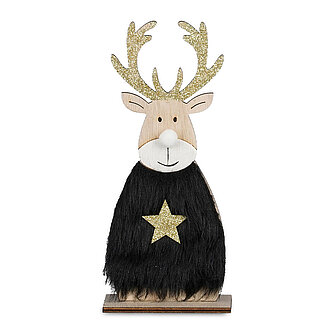 Artikelvorschau Deko Hirsch schwarz (1 Stück)