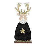 Ein Deko Hirsch von Edelman in der Größe 18x15cm in der Farbe schwarz.