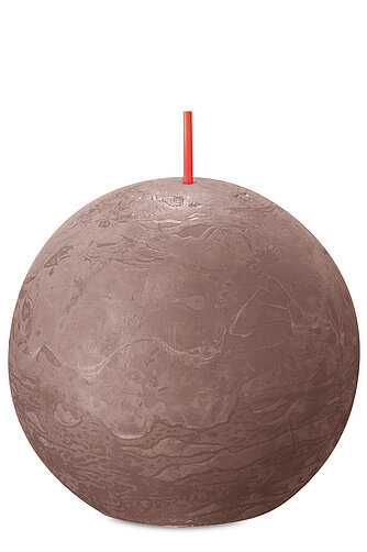 Artikelvorschau Rustik Kugelkerzen 76 mm - Rustikales Taupe (1 Stück)