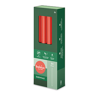 Artikelvorschau Haushaltskerzen 230/20 mm (8er Pack) - Zartes Rot