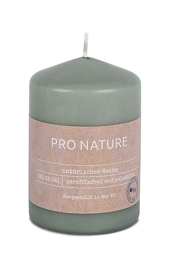 Artikelvorschau Pro Nature Stearin-Stumpenkerze 100/68 mm - minze (1 Stück)