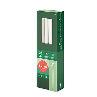 Artikelvorschau Spitzkerzen 245/24mm (8er Pack) - Wolkiges Weiß