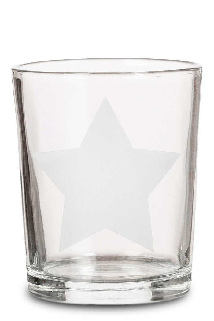 Ein Teelichthalter Star von Sandra Rich in der Größe 8x7cm in der Farbe Weiß.