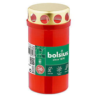 Bolsius Dauerbrenner mit Deckel - Rot (20 Stück) Artikelvorschau Dauerbrenner mit Deckel - Rot (20 Stück)