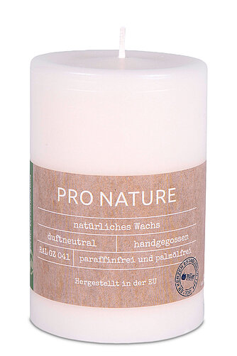 Artikelvorschau Pro Nature Stearin-Stumpen 100/68 mm - vanille (1 Stück)
