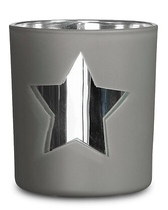 Artikelvorschau Sandra Rich - Teelichthalter Spiegelglas STAR - 8 x 7 cm (1 Stück) - grey