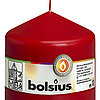 8 Stumpenkerzen von Bolsius in der Größe 10x9,8cm in der Farbe rot.