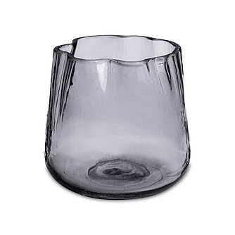 Artikelvorschau Teelichthalter Wavy 85/85 mm - grau (1 Stück)