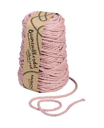 Artikelvorschau Baumwollkordel 5mm - altrosa (500g/ca. 80m)