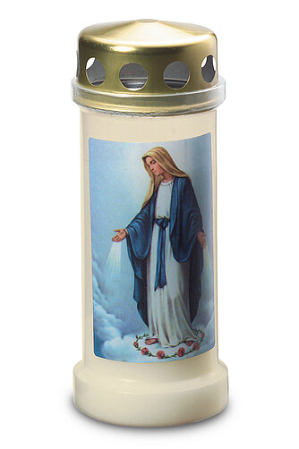 Bolsius Bolsius: Grablicht Nr. 6 mit Deckel und Marienmotiv Nr. 3 Artikelvorschau Bolsius: Grablicht Nr. 6 mit Deckel und Marienmotiv Nr. 3