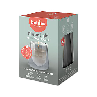 Artikelvorschau Bolsius: Cleanlight Starterkit - Zypresse & Bernstein (1 Stück)