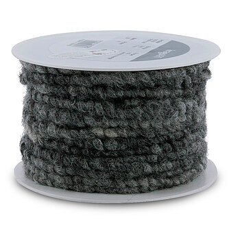 Artikelvorschau Wollkordel - 7mm - anthrazit melange (20 Meter)