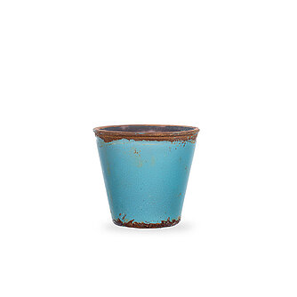 Artikelvorschau VINTAGE Glas Flower Pot- eisblau 8/9 cm