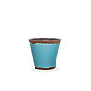 Ein Vintage Glas Flower Pot von Sandra Rich in der Größe 8x9cm in der Farbe Eisblau.