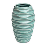 Eine Keramikvase Lips von Sandra Rich in der Größe 20x13cm in der Farbe Hellgrün.