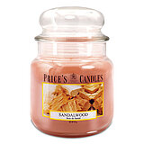 prices-candles-apothekerglas-142-95-sandelholz-411g-pmj010354 Eine Apothekerglas-Kerze von Prices Candles in der Größe 14,2x9,5cm mit Sandelholzduft und einem Gewicht von 411g.