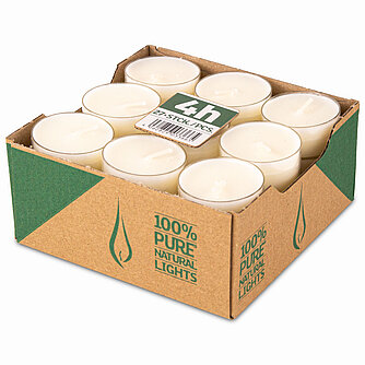 Artikelvorschau Wenzel: Pure Natural Lights - 100% Raps Wachs (27er Pack) - transparent - 4 h