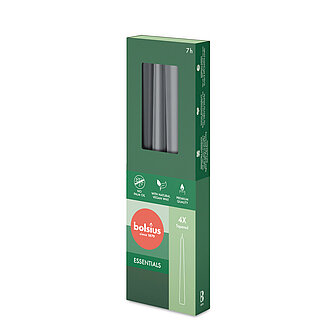 Artikelvorschau Spitzkerzen 245/24mm (4er Pack) - Stürmisches Grau