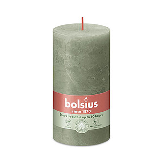 Artikelvorschau Rustik Stumpenkerzen 130/68 mm - Frische Olive (1 Stück)