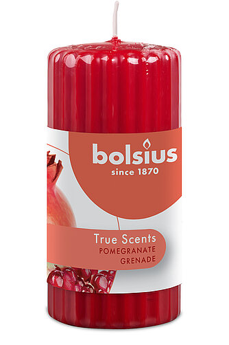 Bolsius True Scents Duft-Stumpen geriffelt - Pomegranate (1 Stück) Artikelvorschau True Scents Duft-Stumpen geriffelt - Pomegranate (1 Stück)