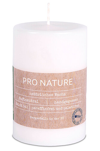 Artikelvorschau Pro Nature Stearin-Stumpen 100/68 mm - weiß (1 Stück)
