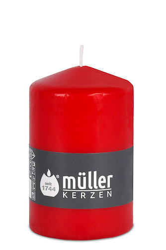 Artikelvorschau Stumpenkerzen 110/68 mm - karminrot (1 Stück)