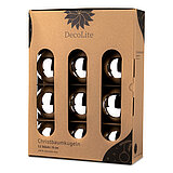 decolite-christbaumkugeln-8-cm-silber-144560812001.jpg Ein 12er Pack Christbaumkugeln in Silber mit 8cm Durchmesser von DecoLite in einer dekorativen Schachtel.