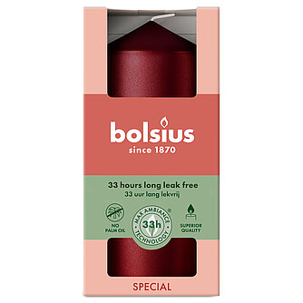 Bolsius Bolsius: Metallic Stumpenkerze 120/58mm - Rot (1 Stück) Artikelvorschau Bolsius: Metallic Stumpenkerze 120/58mm - Rot (1 Stück)