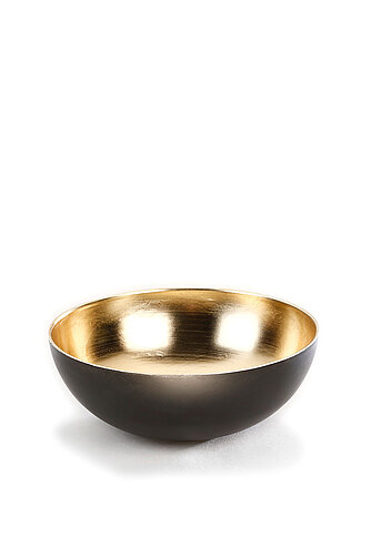 Artikelvorschau Deko-Schale gold/schwarz - 20cm (1 Stück)
