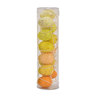 Artikelvorschau Hänger-Set Kunststoff Ostereier 40/30mm (12er Set) - Orange