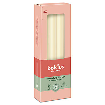 Bolsius Haushaltskerzen 230/20mm (8er Pack) Artikelvorschau Haushaltskerzen 230/20mm (8er Pack)