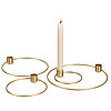 Ein Kerzenhalter-Set "4 Ringe" von Halbach in der Farbe Gold.