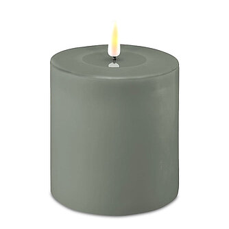 Artikelvorschau LED Stumpenkerze - salbeigrün 100/100mm (1 Stück)
