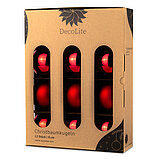 decolite-christbaumkugeln-8-cm-rot-144560812011.jpg Ein 12er Pack Christbaumkugeln in Rot mit 8cm Durchmesser von DecoLite in einer dekorativen Schachtel.