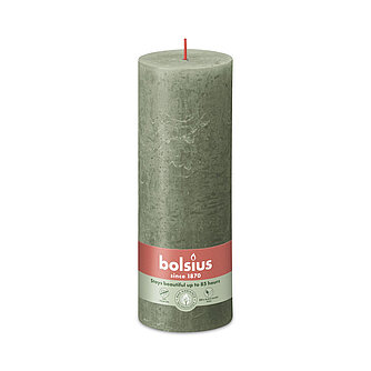 Artikelvorschau Rustik Stumpenkerzen 190/68 mm - Frische Olive (1 Stück)