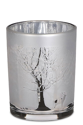 Artikelvorschau Teelichthalter silber 200/150mm (1 Stück)