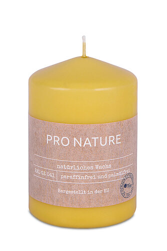 Artikelvorschau Pro Nature Stearin-Stumpenkerze 100/68 mm - honig (1 Stück)