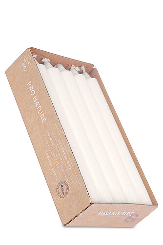 Artikelvorschau Pro Nature Stearin-Kronenkerzen 200/22 mm (10er Pack)