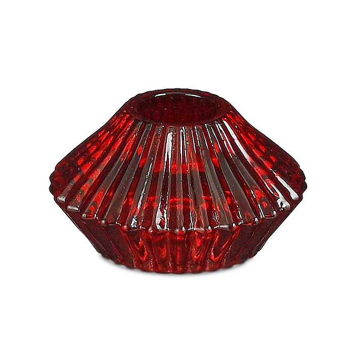 Ein 2 in 1 Kerzenhalter Elois von Edelman in der Größe 4x7cm in der Farbe rot.