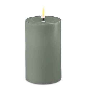 Artikelvorschau LED Stumpenkerze - salbeigrün 125/75mm (1 Stück)