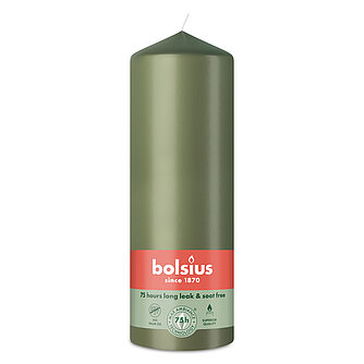 Artikelvorschau Bolsius: Stumpenkerze 200/68mm - Frische Olive (1 Stück)