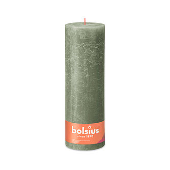 Artikelvorschau Rustik Stumpenkerzen 300/100mm - Frische Olive (1 Stück)